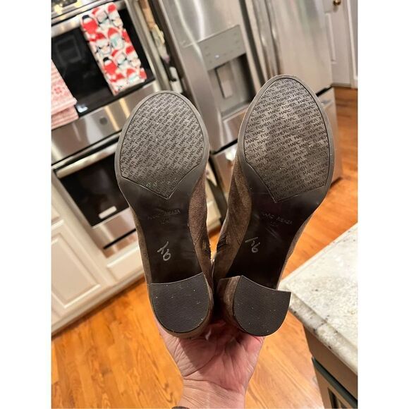 Marc Fisher Brown Faux Suede Cuff Tie Knee Boots sz 29 EUC - Picture 9 of 9